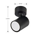 Reflektor SNOW 1 czarny spot LP-731/1W BK LIGHT PRESTIGE