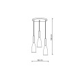 Lampa wisząca SOLIN 3 czarny zwis LP-181/3P BK LIGHT PRESTIGE