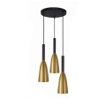 Lampa wisząca SOLIN 3 czarny zwis LP-181/3P GD LIGHT PRESTIGE