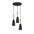Lampa wisząca SOLIN 3 czarny zwis LP-181/3P BK/GD LIGHT PRESTIGE