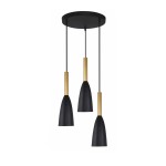 Lampa wisząca SOLIN 3 czarny zwis LP-181/3P BK/GD LIGHT PRESTIGE