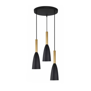 Lampa wisząca SOLIN 3 czarny zwis LP-181/3P BK/GD LIGHT PRESTIGE