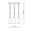 Lampa wisząca SOLIN 3 czarny zwis LP-181/3L BK/GD LIGHT PRESTIGE