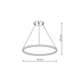 Lampa wisząca RING ŚREDNIA 3000K czarny zwis LP-909/1P M BK LIGHT PRESTIGE