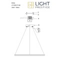 Lampa wisząca RING ŚREDNIA 3000K czarny zwis LP-909/1P M BK LIGHT PRESTIGE