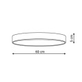 Lampa sufitowa RAPIDO DUŻY 4000K czarny plafon LP-433/1C L BK LIGHT PRESTIGE