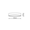 Lampa sufitowa RAPIDO MAŁY 4000K czarny plafon LP-433/1C S BK LIGHT PRESTIGE