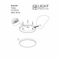 Lampa sufitowa RAPIDO MAŁY 4000K czarny plafon LP-433/1C S BK LIGHT PRESTIGE