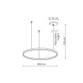 Lampa wisząca MIDWAY DUŻA 3000K złoty zwis LP-033/1P L GD LIGHT PRESTIGE
