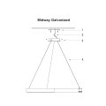 Lampa wisząca MIDWAY SHINY 3000K złoty zwis LP-033/1P L GD Shiny LIGHT PRESTIGE