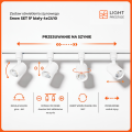 Reflektor ZESTAW OŚWIETLENIA SZYNOWEGO SNOW SET 1F biały szynowy LP-737 WH SET LIGHT PRESTIGE