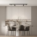 Reflektor ZESTAW OŚWIETLENIA SZYNOWEGO SNOW SET 1F czarny szynowy LP-737 BK SET LIGHT PRESTIGE