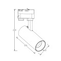 Reflektor ZESTAW OŚWIETLENIA SZYNOWEGO ICE SET 3F czarny spot LP-732 4W BK SET LIGHT PRESTIGE