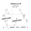 Reflektor ZESTAW OŚWIETLENIA SZYNOWEGO ICE SET 3F biały szynowy LP-732 4W WH SET LIGHT PRESTIGE