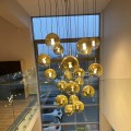 Lampa wisząca PALLA złoty zwis LP-2844/1P GD LIGHT PRESTIGE