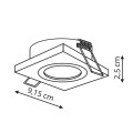 Oprawa podtynkowa METIS czarny oczko LP-2780/1RS BK LIGHT PRESTIGE