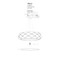 Lampa wisząca REUS biały zwis LP-8069/1P WH LIGHT PRESTIGE