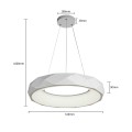 Lampa wisząca REUS 4000K biały zwis LP-8069/1P LED WH LIGHT PRESTIGE