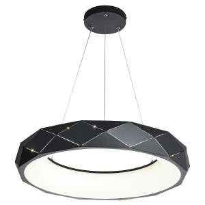 Lampa wisząca REUS 4000K czarny zwis LP-8069/1P LED BK LIGHT PRESTIGE