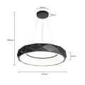 Lampa wisząca REUS 4000K czarny zwis LP-8069/1P LED BK LIGHT PRESTIGE