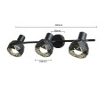 Reflektor REUS czarny spot LP-8069/3WS BK LIGHT PRESTIGE