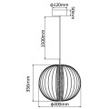 Lampa wisząca TREVISO czarny zwis LP-798/1P S BK LIGHT PRESTIGE