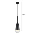 Lampa wisząca SOLIN 1 czarny zwis LP-181/1P BK LIGHT PRESTIGE
