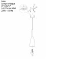 Lampa wisząca SOLIN 1 czarny zwis LP-181/1P BK LIGHT PRESTIGE