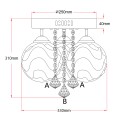 Lampa sufitowa OZDOBNY SADA PLUS srebrny plafon LP-119/3C LIGHT PRESTIGE