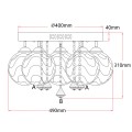 Lampa sufitowa OZDOBNY SADA PLUS srebrny plafon LP-119/5C LIGHT PRESTIGE