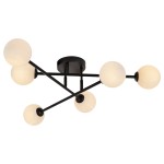 Lampa sufitowa DORADO czarny plafon LP-002/6C BK LIGHT PRESTIGE