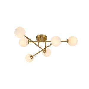 Lampa sufitowa DORADO złoty plafon LP-002/6C LIGHT PRESTIGE