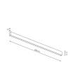 Reflektor MAGNETIC SZYNA WPUSZCZANA 2 M czarny szynowy LP-E020-MAG-BK LIGHT PRESTIGE