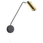 Kinkiet Z WYSIĘGNIKIEM FUTURO - czarny LP-17001/1WL GD/BK LIGHT PRESTIGE