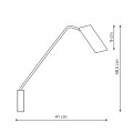 Kinkiet Z WYSIĘGNIKIEM FUTURO - czarny LP-17001/1WL GD/BK LIGHT PRESTIGE