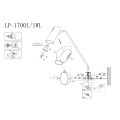 Kinkiet Z WYSIĘGNIKIEM FUTURO - czarny LP-17001/1WL GD/BK LIGHT PRESTIGE