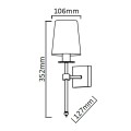 Kinkiet CASOLI chrom LP-2118/1W chrom LIGHT PRESTIGE