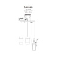 Lampa wisząca SAVONA srebrny zwis LP-707/3L LIGHT PRESTIGE