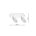 Lampa sufitowa CARRARA 3000K chrom plafon LP-1864/2W LIGHT PRESTIGE