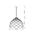 Lampa wisząca WISZACA BURGO MAŁA drewno zwis LP-101335/1P S LIGHT PRESTIGE
