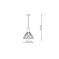Lampa wisząca MODERNO - czarny zwis LP-1221/1P S BK LIGHT PRESTIGE