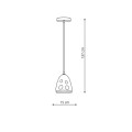 Lampa wisząca MELT czarny zwis LP-126/1P LIGHT PRESTIGE