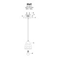 Lampa wisząca MELT czarny zwis LP-126/1P LIGHT PRESTIGE