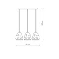 Lampa wisząca MELT czarny zwis LP-126/3L LIGHT PRESTIGE