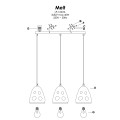 Lampa wisząca MELT czarny zwis LP-126/3L LIGHT PRESTIGE