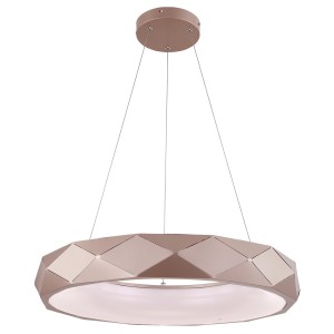 Lampa wisząca REUS RÓŻOWE 4000K złoty zwis LP-8069/1P LED GD LIGHT PRESTIGE