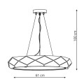 Lampa wisząca REUS RÓŻOWE 4000K złoty zwis LP-8069/1P LED GD LIGHT PRESTIGE
