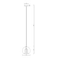 Lampa wisząca ARETTE złoty zwis LP-133/1P LIGHT PRESTIGE