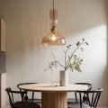 Lampa wisząca PIEGA 1 DUŻA bursztynowy zwis LP-939/1P L amber LIGHT PRESTIGE
