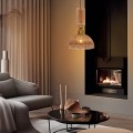 Lampa wisząca PIEGA 1 DUŻA bursztynowy zwis LP-939/1P L amber LIGHT PRESTIGE